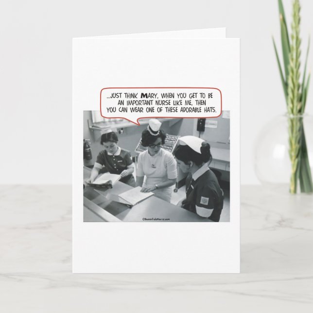 Carte Infirmière importante - Casquette adorable (Devant)
