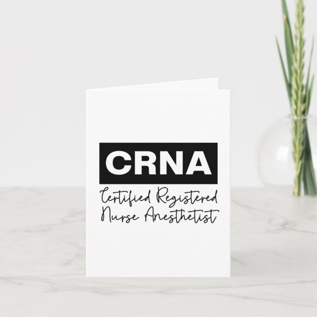 Carte Infirmière inscrite certifiée Anesthetist CRNA (Devant)