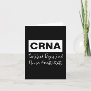 Carte Infirmière inscrite certifiée Anesthetist CRNA