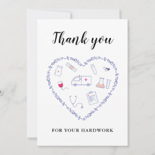 Carte Infirmière médecin semaine d'appréciation merci Tr