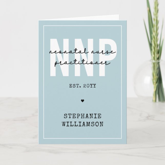Carte Infirmière néonatale NNP personnalisée (Devant)