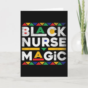 Carte Infirmière noire Mélanine Afro Africaine Infirmièr