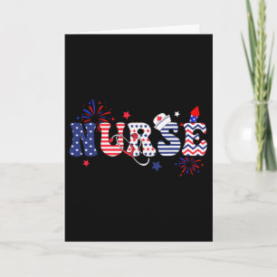 Carte Infirmière Patriotique 4 Juillet