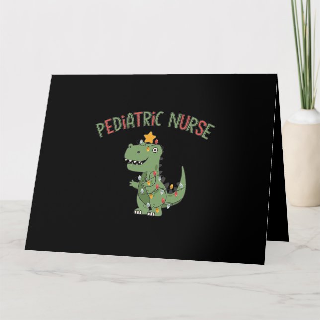 Carte Infirmière pédiatrique Dinosaur Nurs pédiatriques  (Devant)