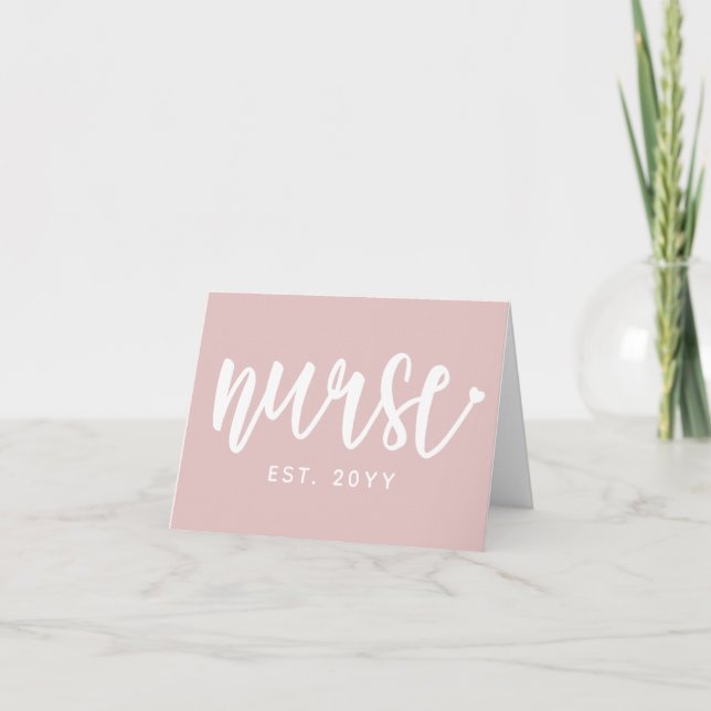 Carte Infirmière personnalisée Est Typographie Infirmièr (Devant)