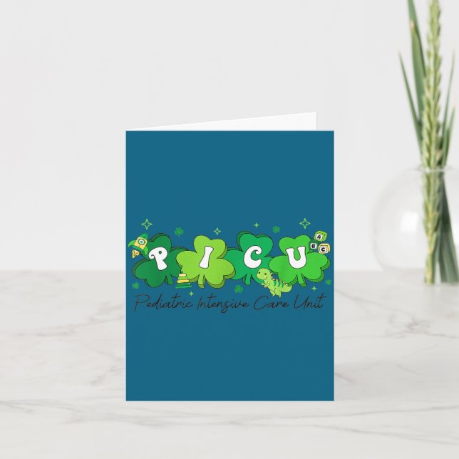 Carte Infirmière Picu conception de la Saint-Patrick (Devant)
