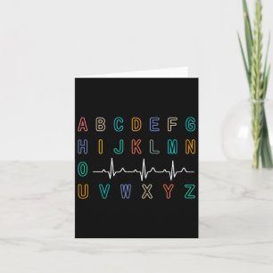 Carte Infirmière Pqrst Test Abc's Ekg Strip Alphabet Fun