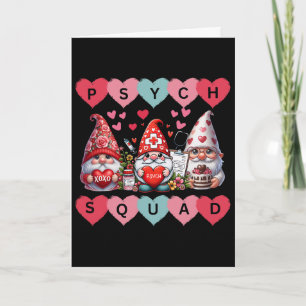 Carte Infirmière psych Gnome cœur Saint-Valentin infirmi
