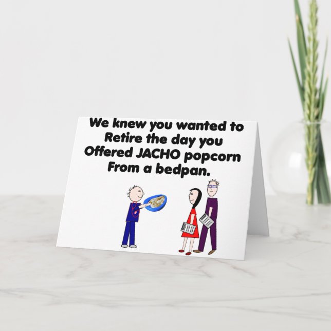 Carte Infirmière retraitée Art Bouton JACHO (Devant)