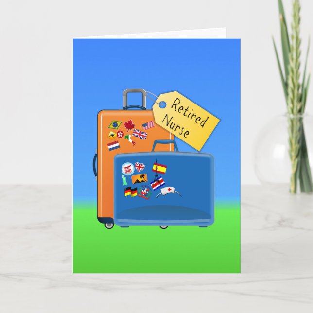 Carte Infirmière retraitée, emballée et prête à partir (Devant)