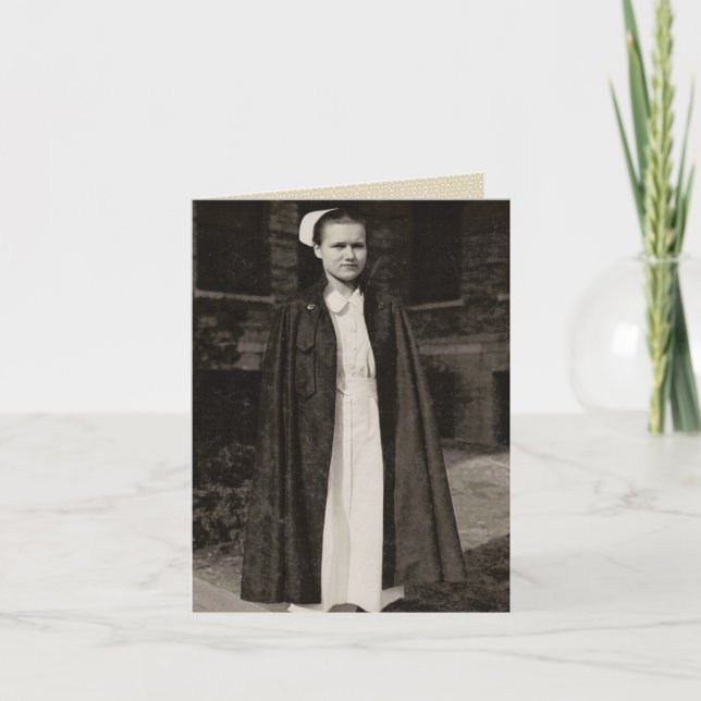 Carte Infirmière rétro des années 1930 (Devant)