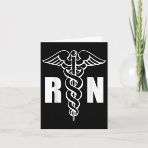 Carte Infirmière Rn Caduceus Symbole Médicale Infirmière