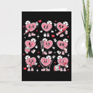 Carte Infirmière Saint-Valentin Cœur de bonbon Er Icu Ni