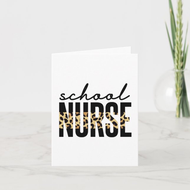Carte infirmière scolaire | Cadeaux d'appréciation de l' (Devant)