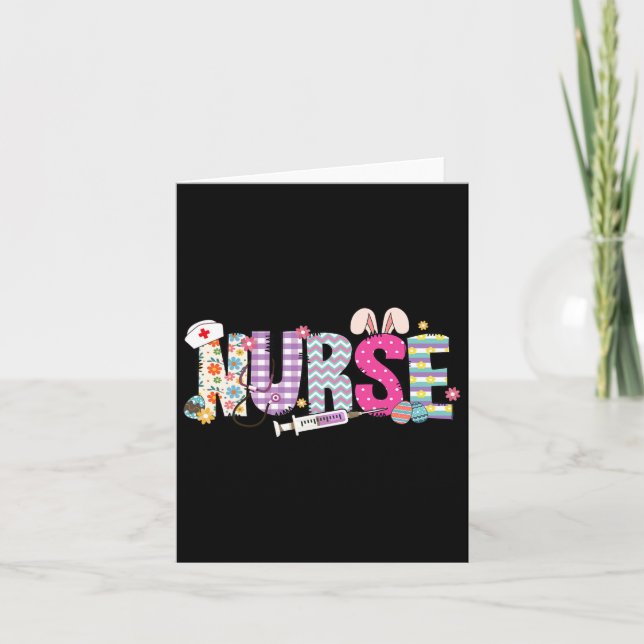 Carte Infirmière Vie Stethoscope Infirmière mignonne Lap (Devant)