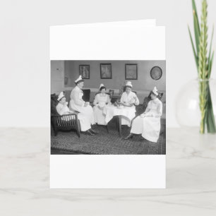 Carte Infirmières au thé, début des années 1900