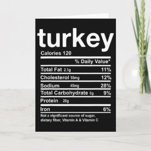Carte Informations nutritionnelles de la dinde Funny Tha