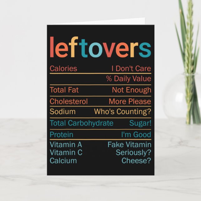 Carte Informations nutritionnelles de restes de repas dr (Devant)