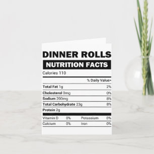 Carte Informations nutritionnelles des petits pains fami