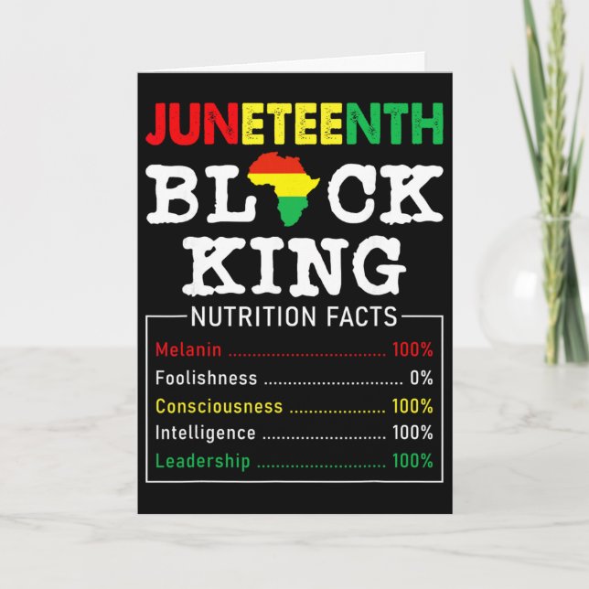 Carte Informations nutritionnelles du roi noir de Junete (Devant)