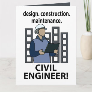 Carte Ingénieur civil Conception Construction Ingénieur 