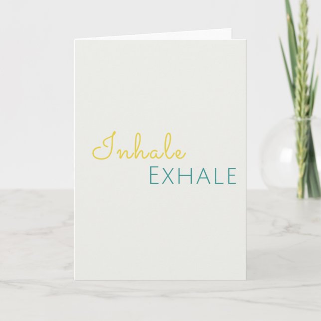 Carte Inhale Exhale| Détente du yoga au calme (Devant)