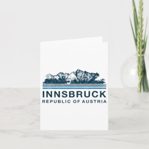 Carte Innsbruck Autriche Montagnes Autriche Vintag ski a