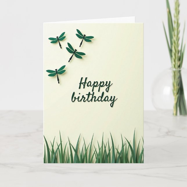 Carte Insecte Vert Joyeux (Devant)