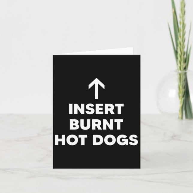 Carte Insérer Chiens chauds brûlés Chiens chauds été Bar (Devant)
