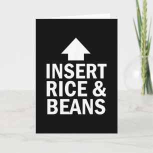 Carte Insérer du riz et des haricots de Thanksgiving flè