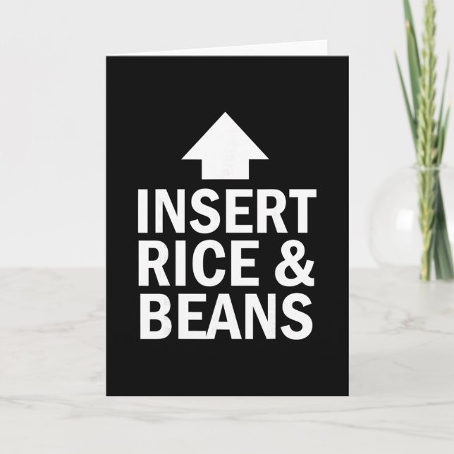 Carte Insérer du riz et des haricots de Thanksgiving flè (Devant)