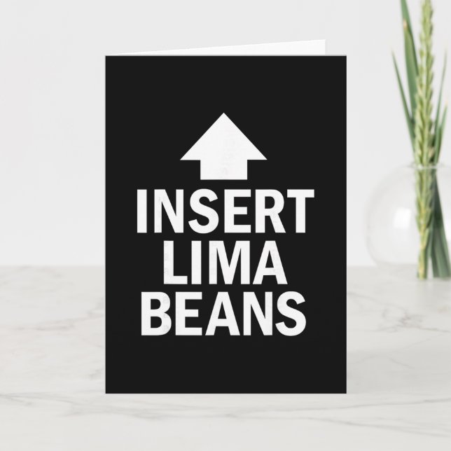 Carte Insérer Haricots de Lima Drôle de Point d'Action d (Devant)