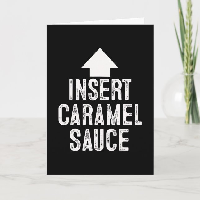 Carte Insérer la sauce caramel Halloween flèche pointant (Devant)