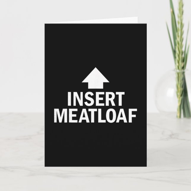 Carte Insert Meatloaf Funny Thanksgiving Pointing Arrow  (Devant)