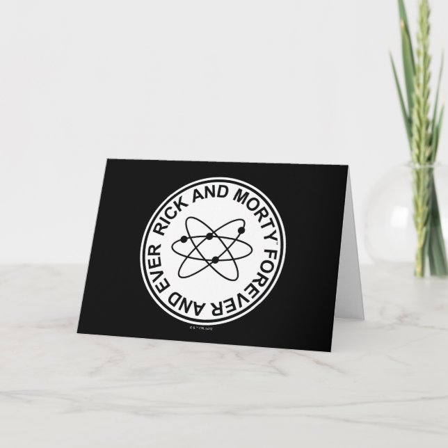 Carte Insigne atomique Rick et Morty pour toujours et ja (Devant)