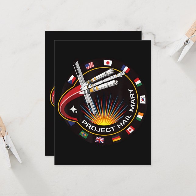 Carte Insigne de mission spatiale (Devant/Arrière en situation)