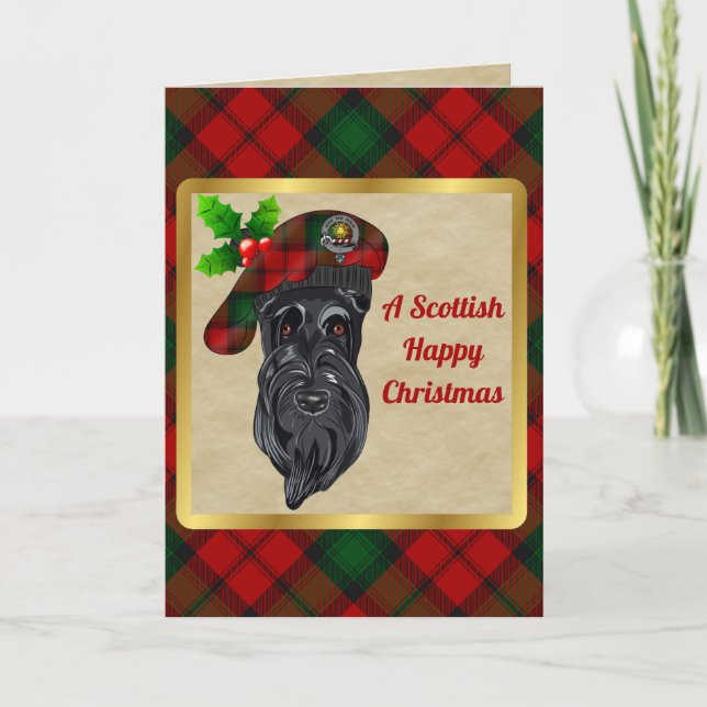 Carte Insigne Kerr Clan & Tartan personnalisé (Devant)