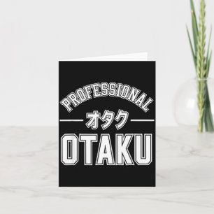 Carte Insigne vintage drôle de professionnel otaku disan