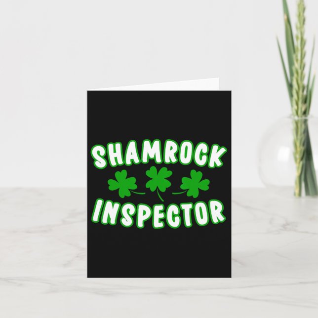 Carte Inspecteur shamrock Jour de la Saint Patrick 1 (Devant)