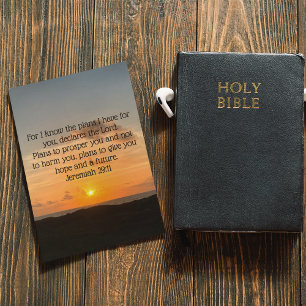 Carte Inspiration Bible Verse Jeremiah Plans lever du so