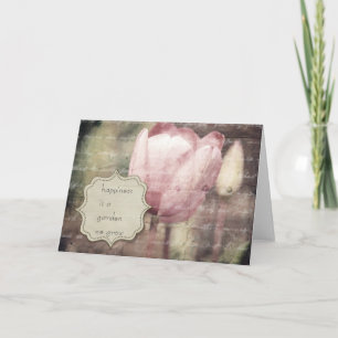 Carte Inspiration de tulipe rose