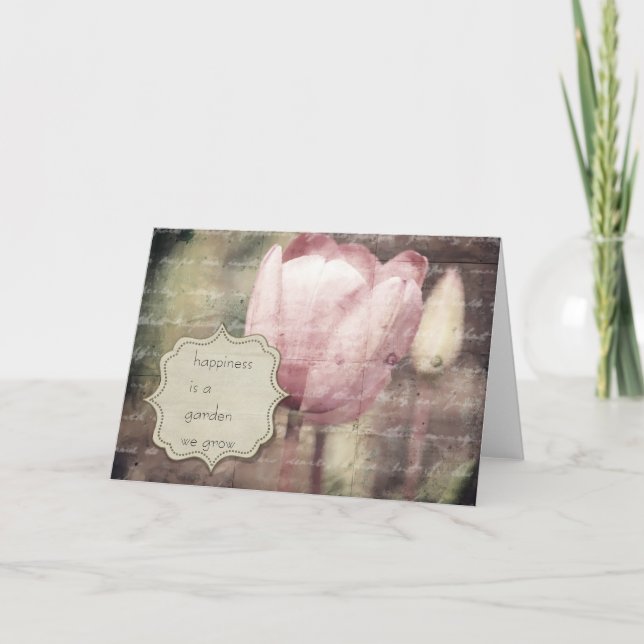 Carte Inspiration de tulipe rose (Devant)