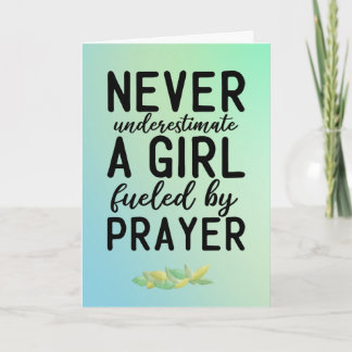 Carte Inspiration fille alimentée par la prière