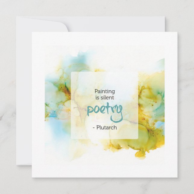 Carte Inspirational Quote about Painting (Devant)