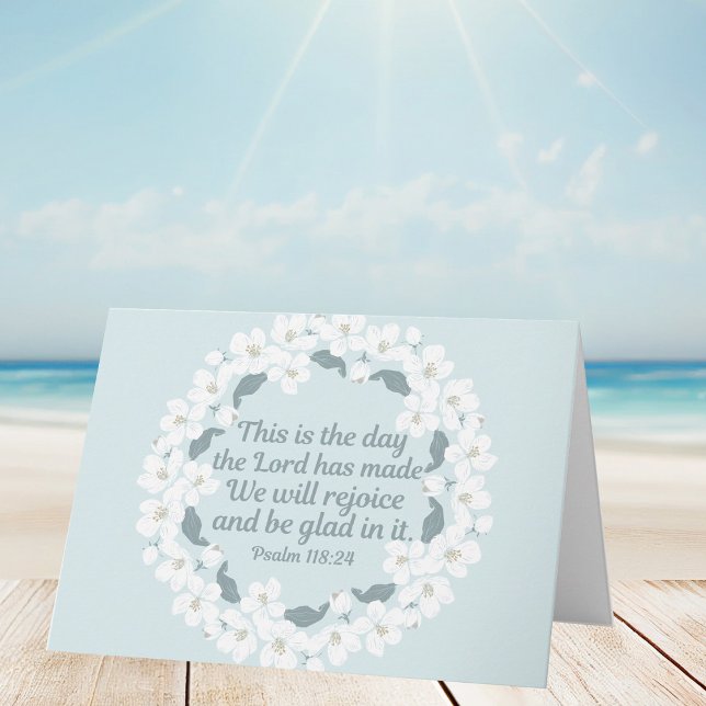 Carte Inspirationnel Psaume chrétien 118:24 Réjouissez-v (Créateur téléchargé)