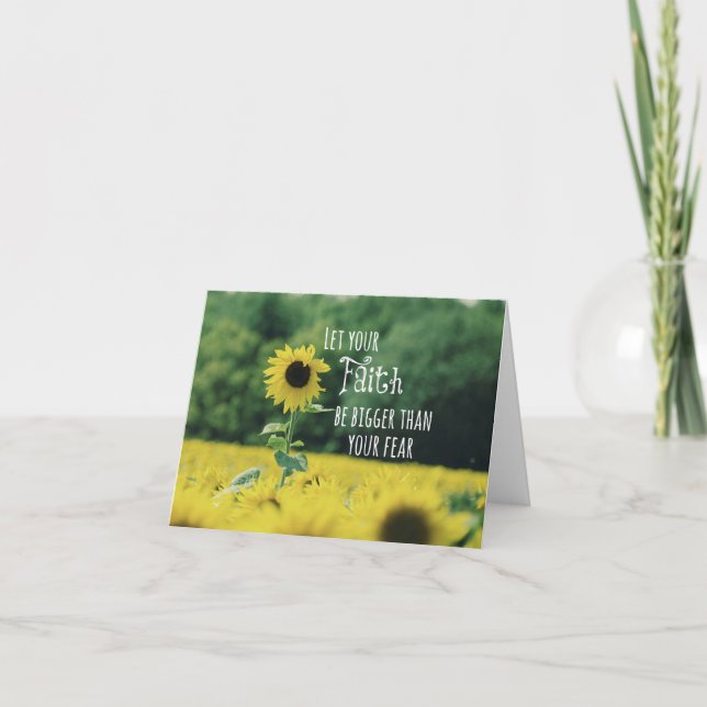 Carte Inspirationnel : Que Votre Foi Soit Plus Grande Qu (Devant)