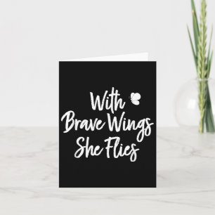 Carte Inspirationnelle Avec Des Ailes Courageuses Elle S