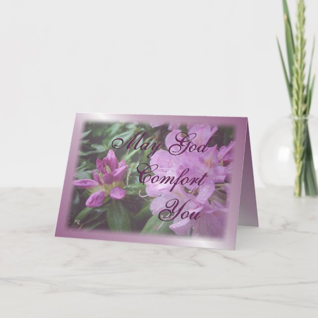 Carte inspiré-personnaliser de rhododendron (Devant)
