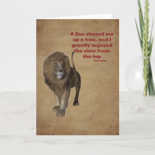 Carte Inspiree De Citation De Confucius De Lion Zazzle Fr