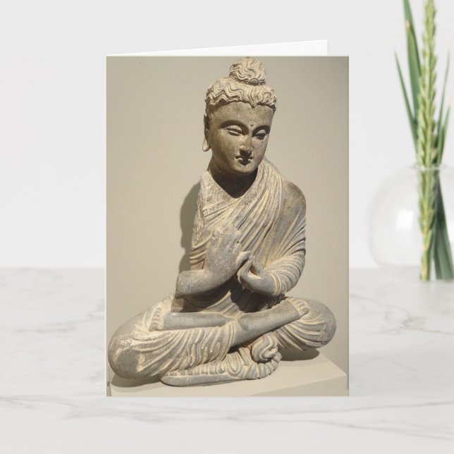 Carte inspirée méditante de zen de Bouddha (Devant)